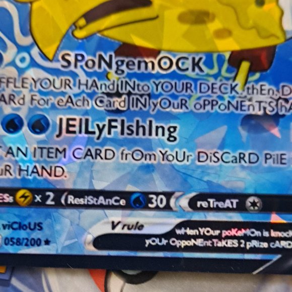Spongebob Pokemon Card - Picture 6 of 8